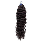 Pre-looped Crochet Hair - #1B Water Wave Human Hair
