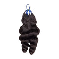 Pre-looped Crochet Hair - #1B Loose Wave Human Hair