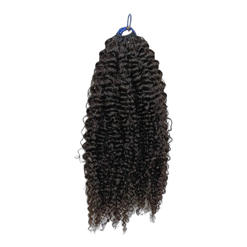Pre-looped Crochet Hair - #1B Kinky Curly Human Hair