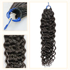 Pre-looped Crochet Hair - #1B Loose Curly Human Hair