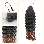 Crochet Hair - #1BT/30 Deep Wave Human Hair