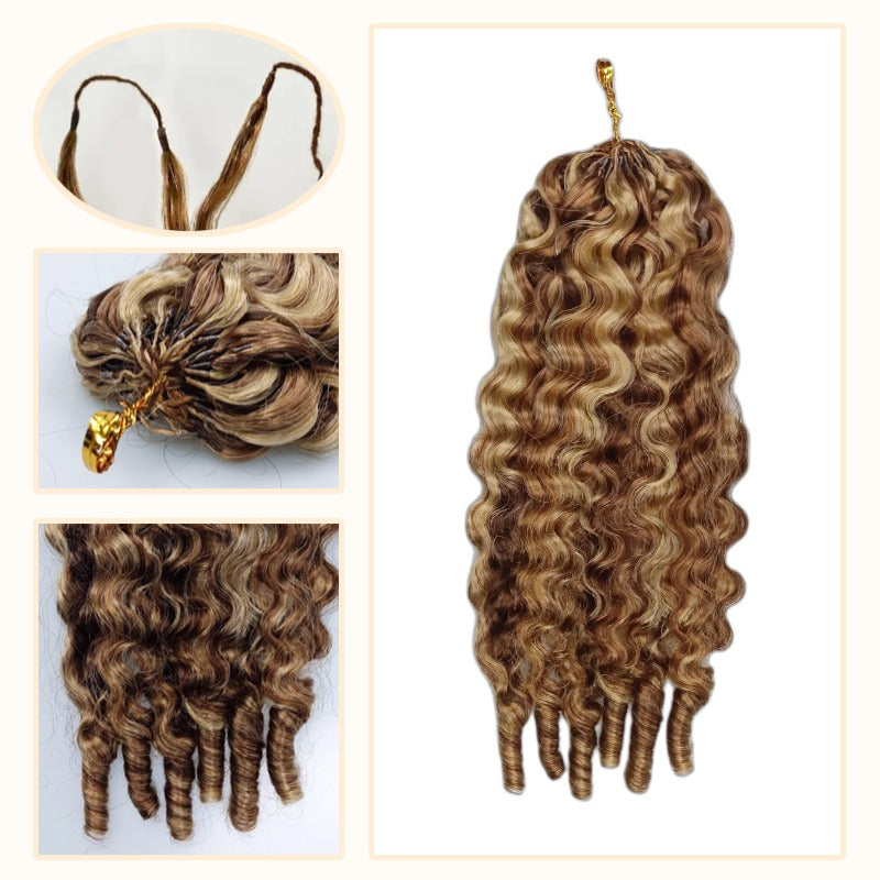 Crochet Hair - #4/27/30 French Curly Human Hair