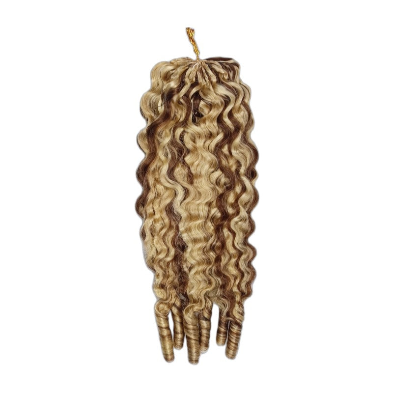 Crochet Hair - #4/27/613 French Curly Human Hair