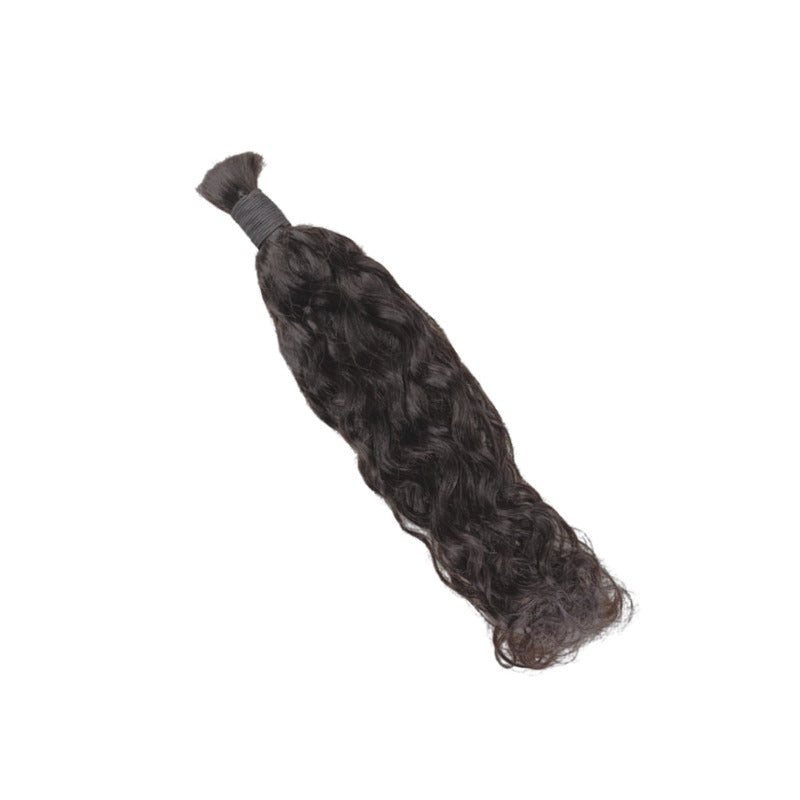 Braiding Hair - #1B Black Water Wave Human Hair	