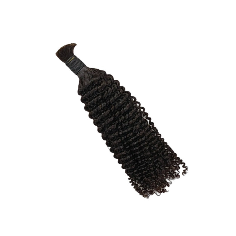 Braiding Hair - #1B Black Kinky Curly Human Hair	
